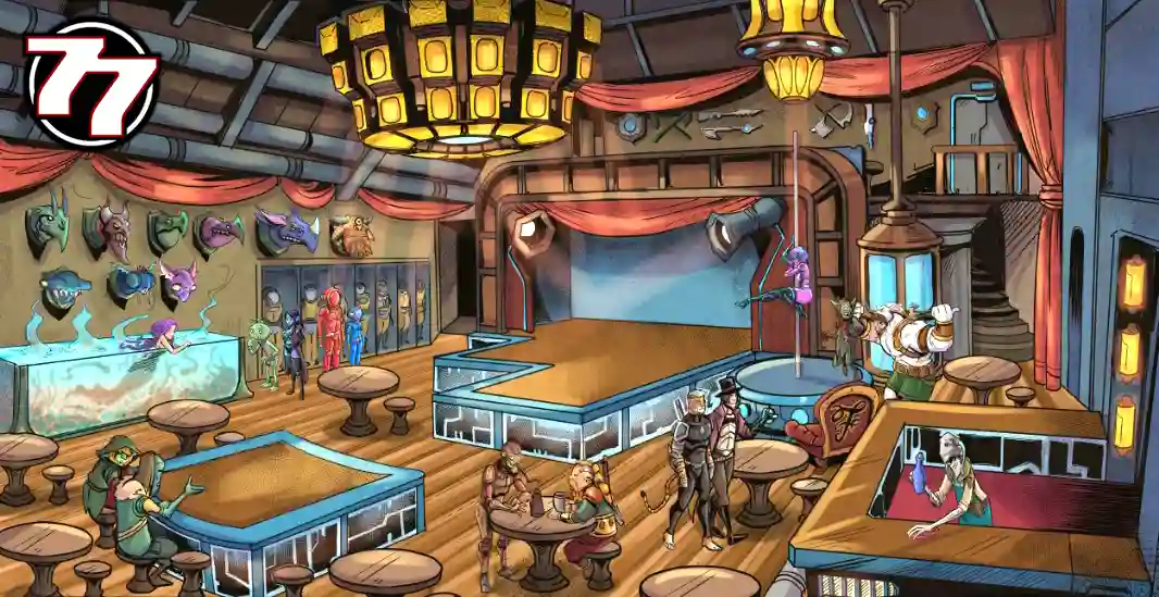 The 77s Club, interior